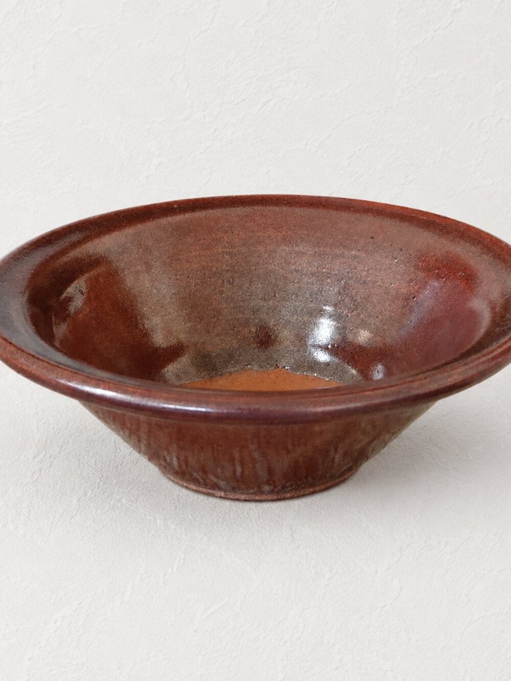 Vintage Red Luster Handmade Pottery Bowl